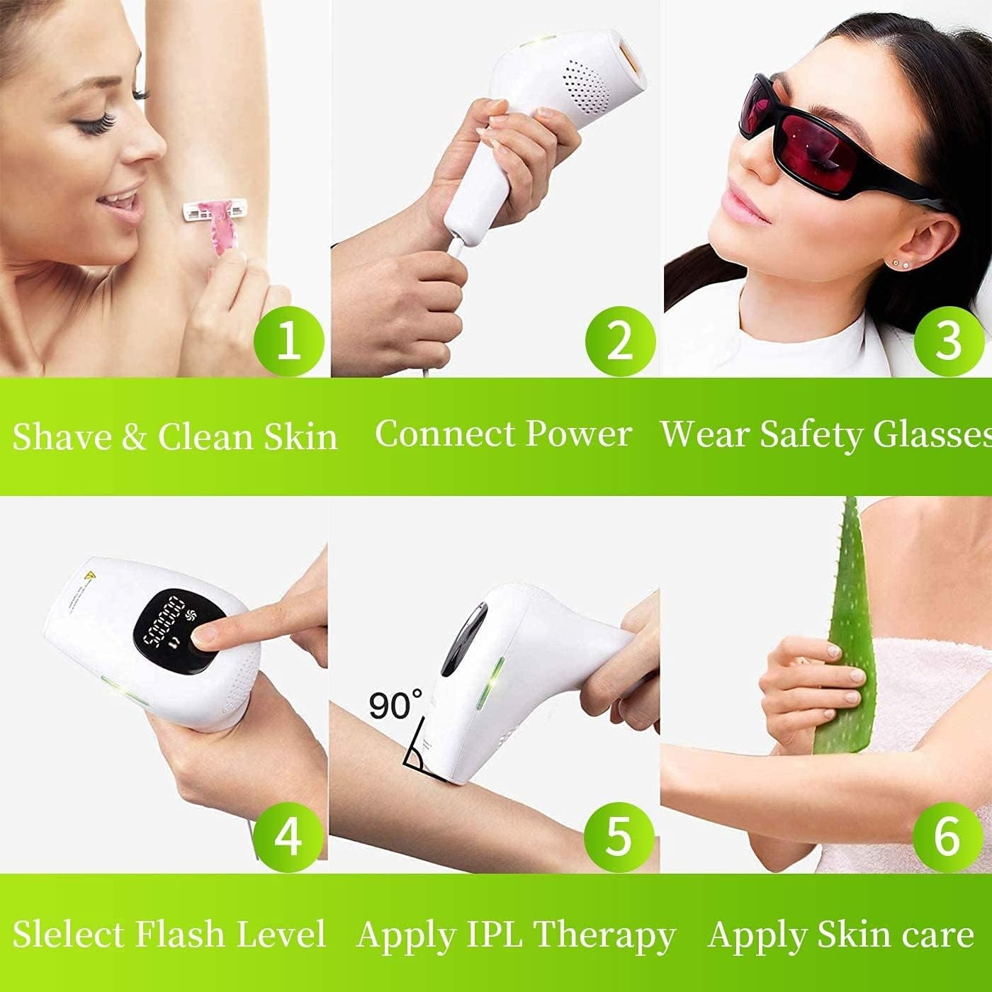 IPL Laser Hair Removal Device for Face & Body – 75 AED