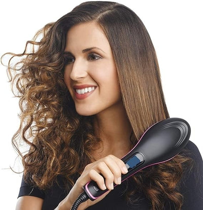 Szentpeter Simply 2-in-1 Hair Curler & Straightener Brush – Dual-Function Styling Tool for Effortless Hair