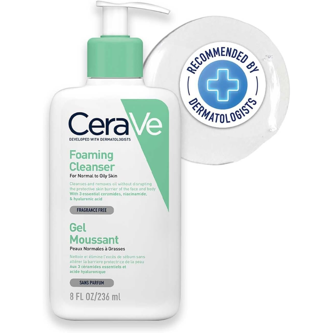 CeraVe foaming cleanser for oily skin and acne skin