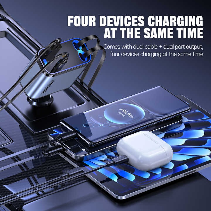 Retractable Car Charger – Fast, Tangle-Free Charging on the Go