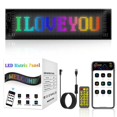 LED Display Screen for Car Taxi – Soft Flexible Screen (92×374mm)