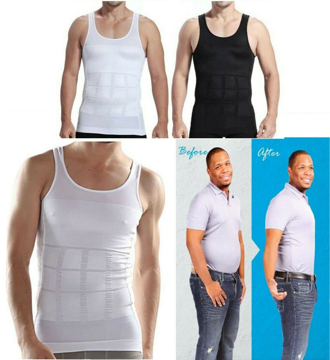 Men's Slim N Lift Compression Body Shaper Vest – Slimming Undergarment for a Toned Look