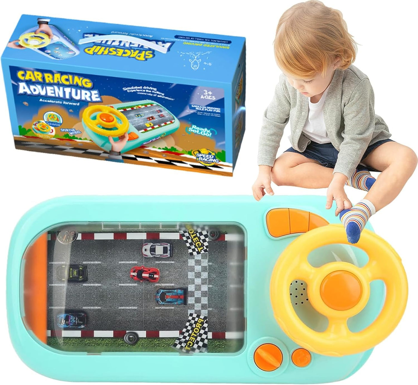 Realistic Driving Experience Toy Steering Wheel