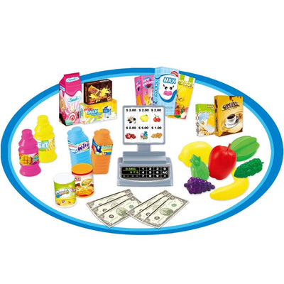 Deluxe Kids Grocery Store Toy Set – Includes Cash Register, Food Items & Shopping Cart
