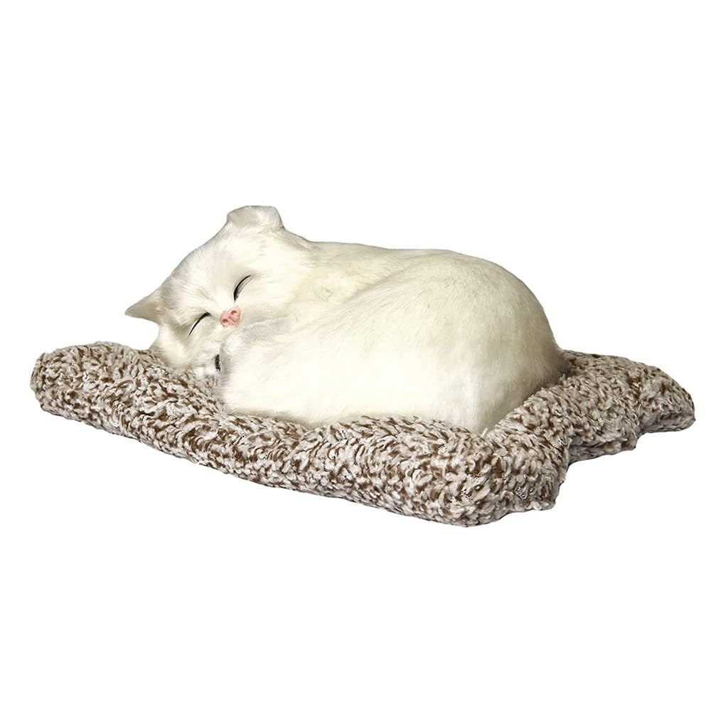 Lifelike Sleeping Cat Ornament with Activated Carbon – Car Dashboard & Home Decoration