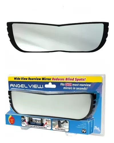 Wide Angle Rearview Mirror with Angel Vision – Universal Fit, Anti-Glare, Panoramic View