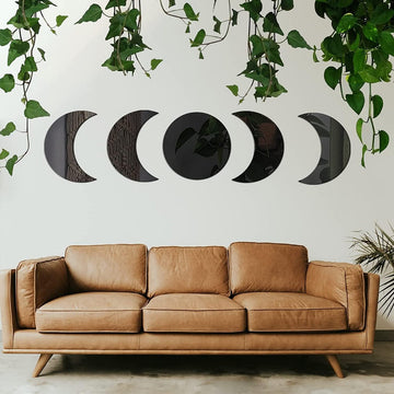 Moon Phase Wall Decor Set – Acrylic Lunar Wall Art for Boho, Minimalist, or Celestial Home Decor – Acrylick Home