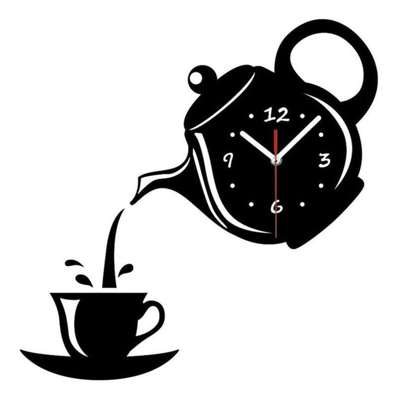 Kitchen Wall Clock in Kettle Shape – Home Decor (20x20 cm)