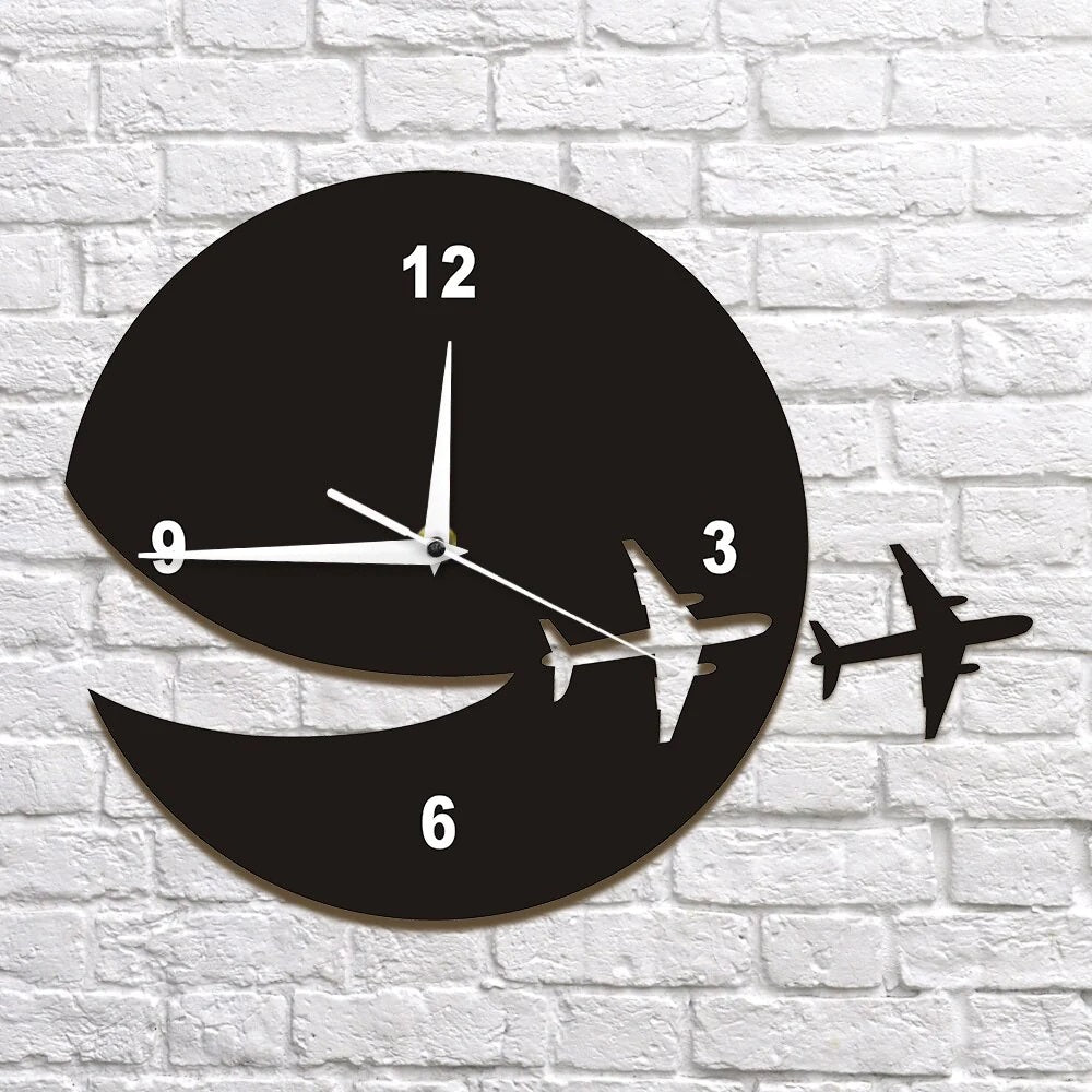 Time Flies Wall Clock – Modern 3D Bird Clock (Black/Golden/Silver, 30 cm)